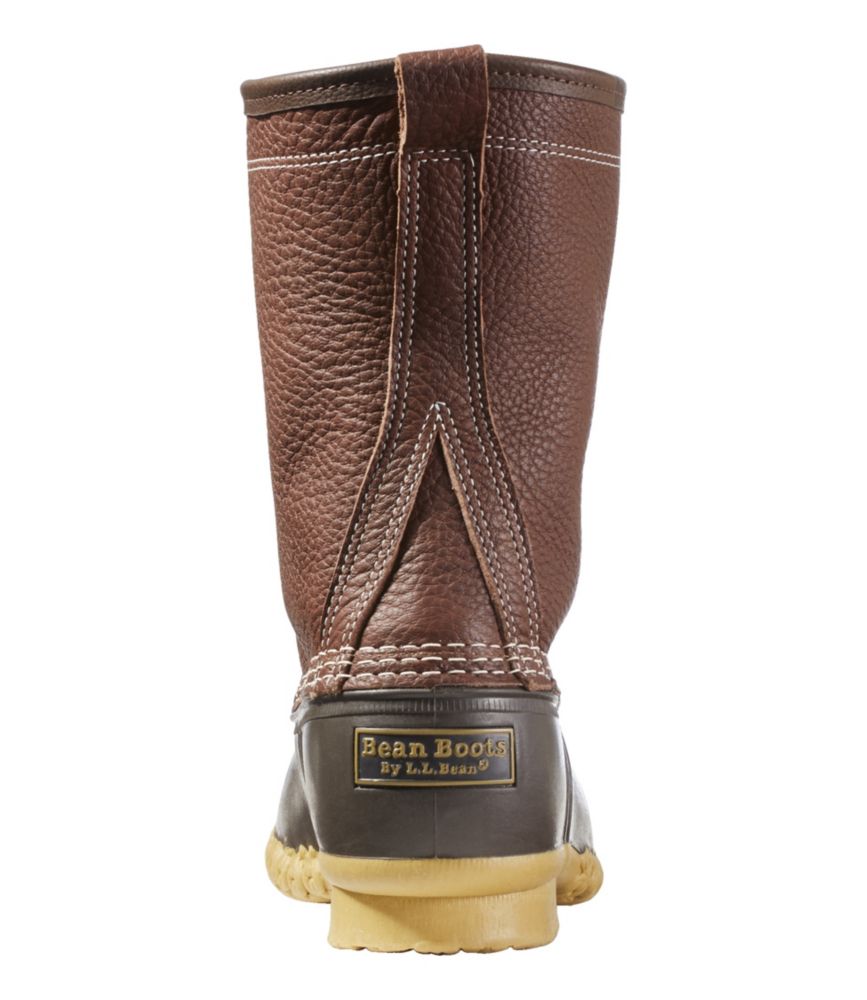 Men's Bean Boots, 10" Shearling-Lined Tumbled Leather