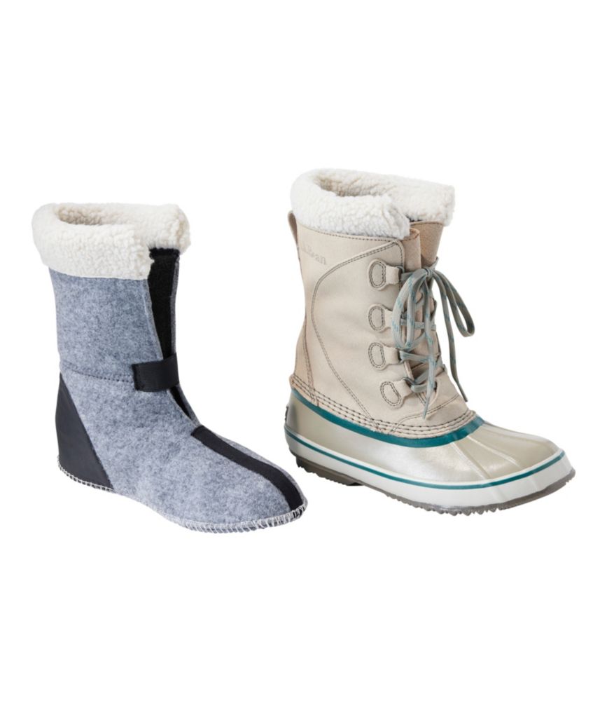 Women's Bean Snow Boot Liners, Gray, small image number 5