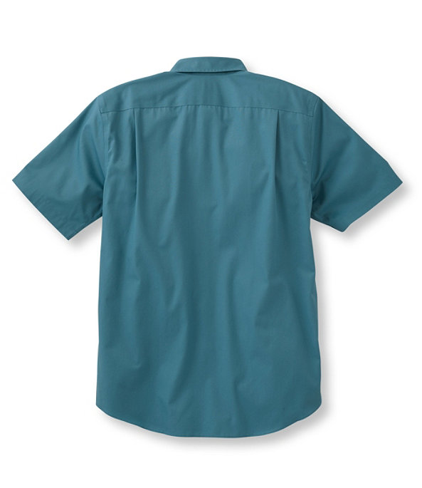 Men's Short-Sleeve Wrinkle-Free Chino Shirt, Hunter, large image number 2