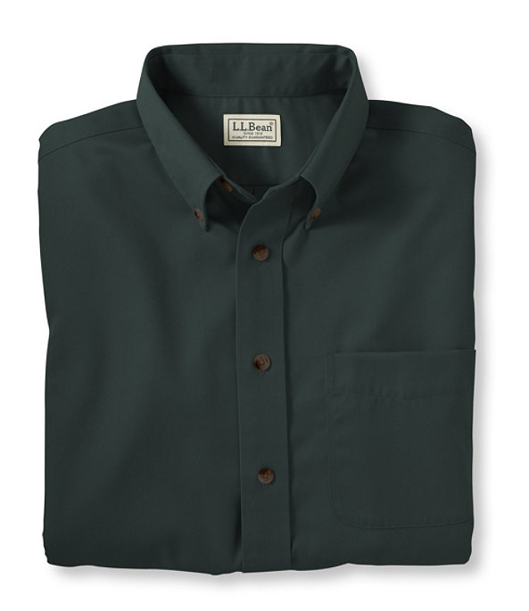 Men's Short-Sleeve Wrinkle-Free Chino Shirt, Hunter, large image number 0