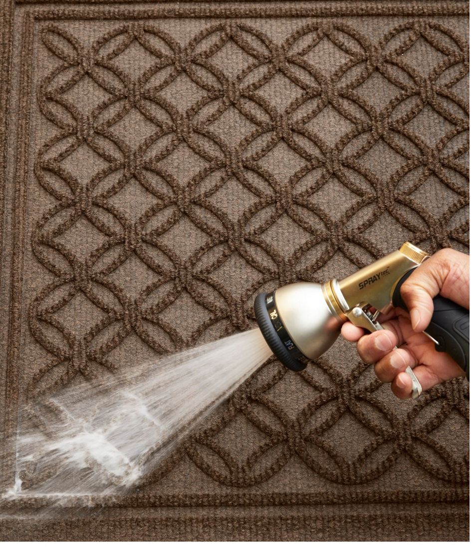 Heavyweight Recycled Waterhog Doormat Crescent Locked Circles