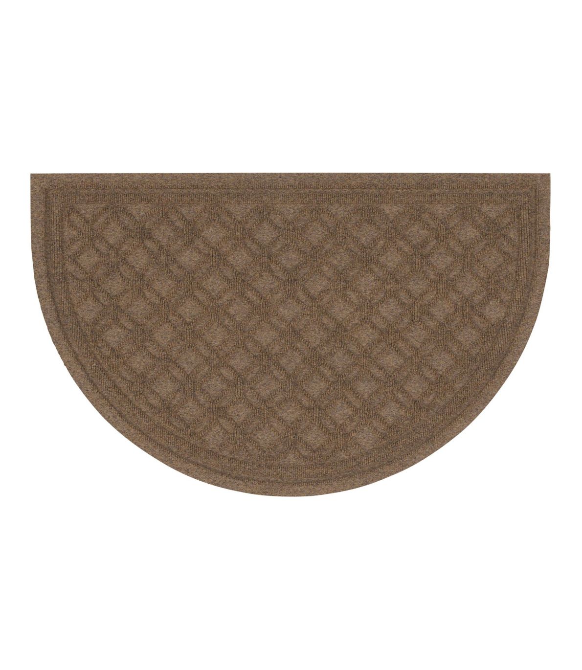 Heavyweight Recycled Waterhog Doormat, Crescent, Locked Circles