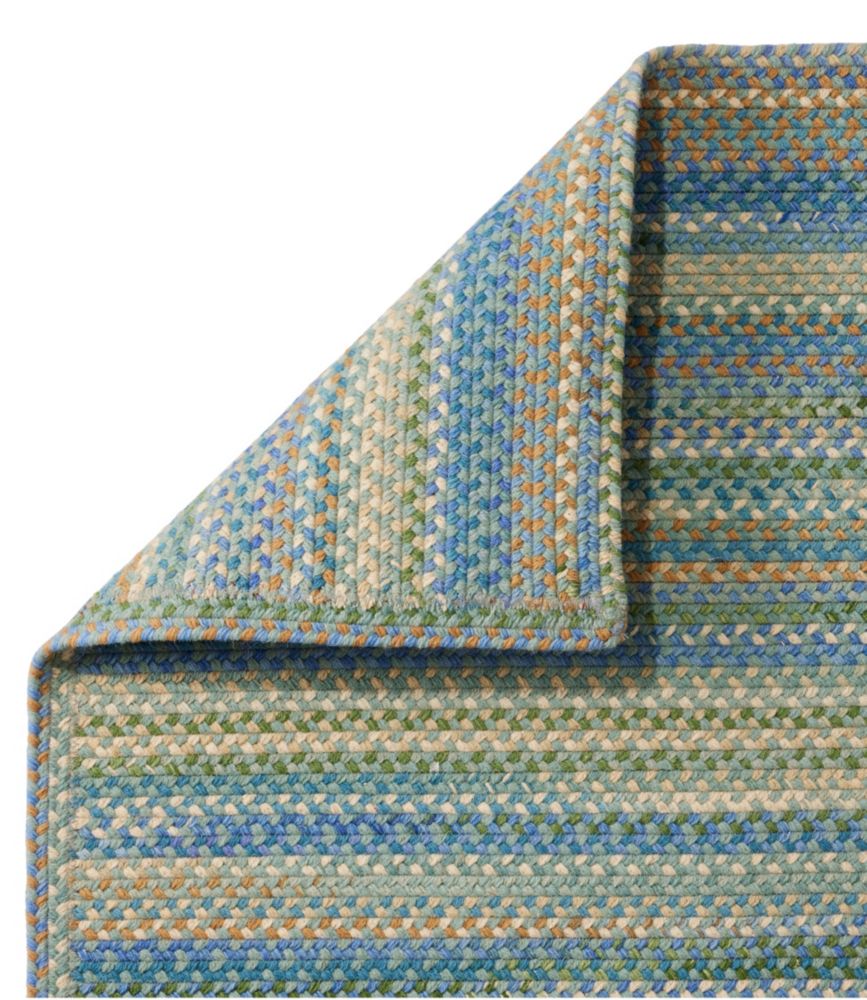 L.L.Bean Braided Wool Rug, Horizontal Braid, Denim/Chestnut Multi, small image number 2