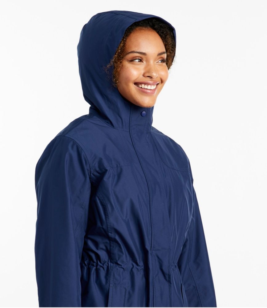 Women's H2OFF Raincoat, PrimaLoft-Lined, Deep Navy, small image number 4