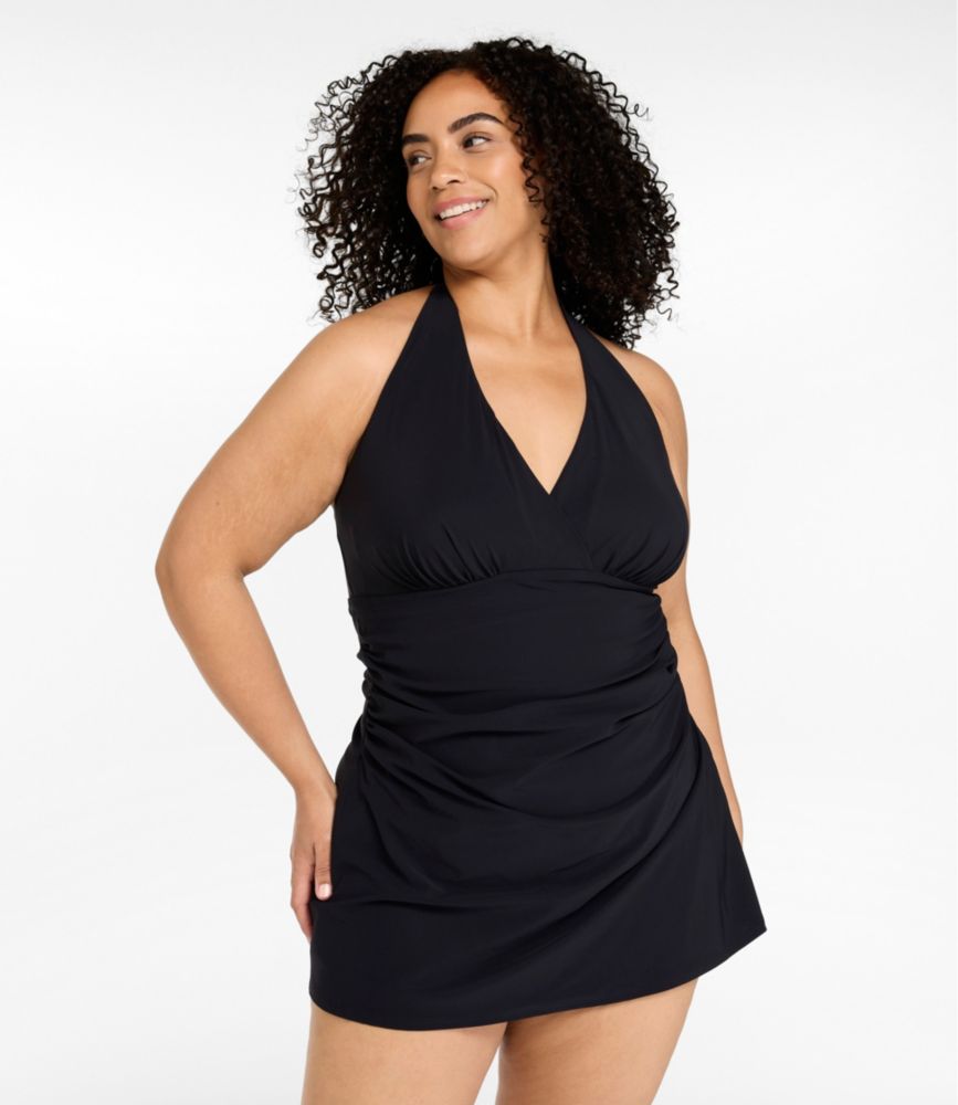 Women's Shaping Swimwear, Clasp Halter Dress