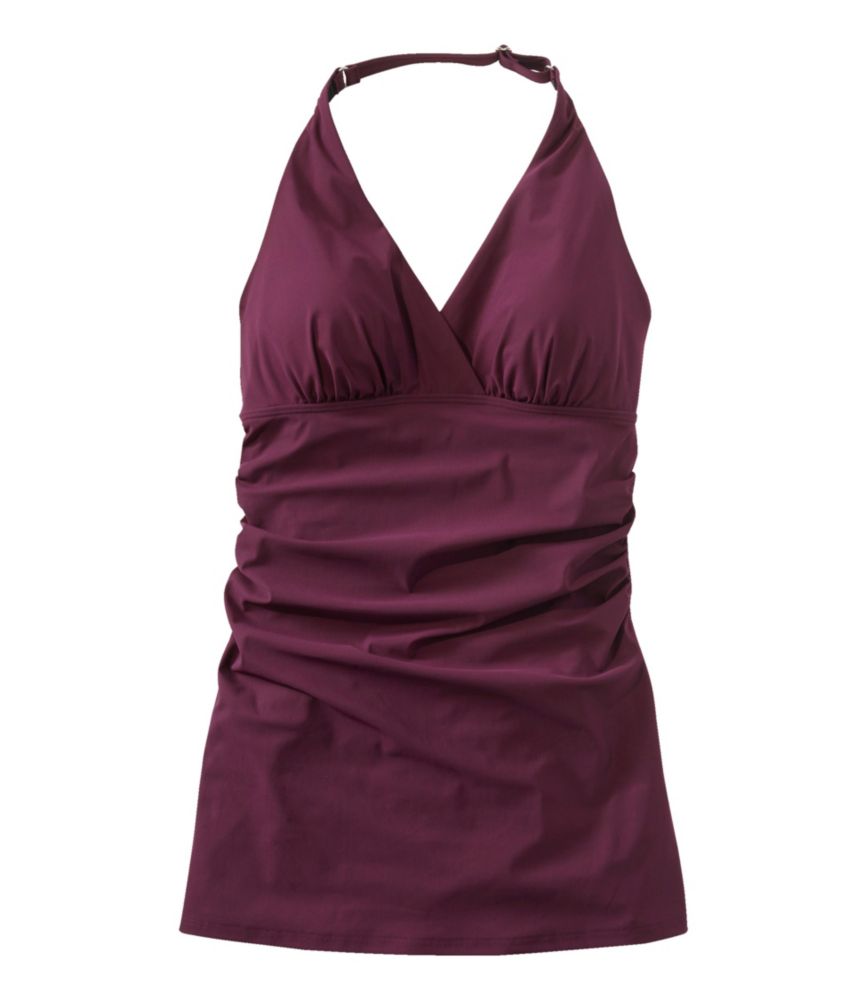 Women's Shaping Swimwear, Clasp Halter Dress, Royal Plum, small image number 1