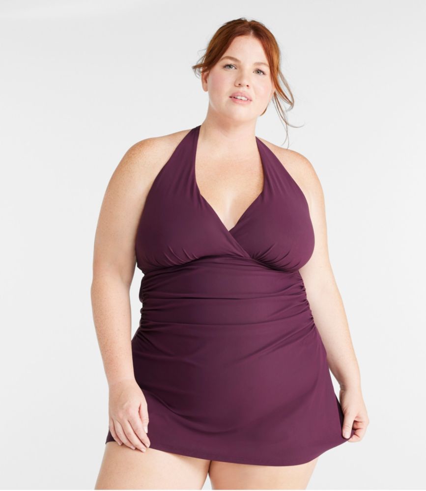 Women's Shaping Swimwear, Clasp Halter Dress