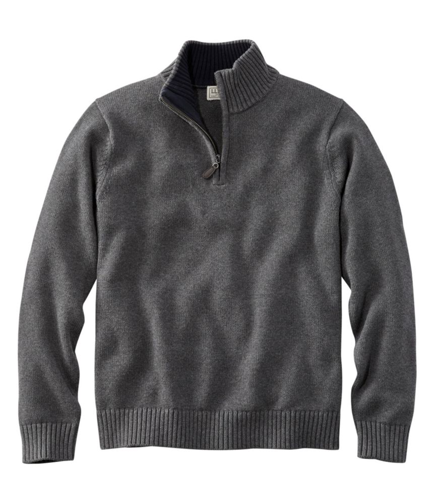 Men's Double L Cotton Sweater, QuarterZip Sweaters at L.L.Bean