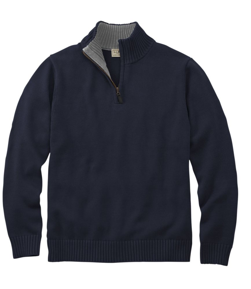 cotton quarter zip sweatshirt