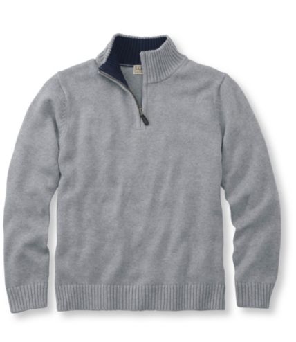 Men's Double L Cotton Sweater, Quarter-Zip | Free Shipping at L.L.Bean