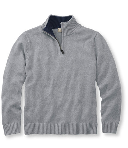 Men's Double L Cotton Sweater, Quarter-Zip | Free Shipping at L.L.Bean