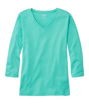 Women's L.L.Bean V-Neck, Three-Quarter-Sleeve