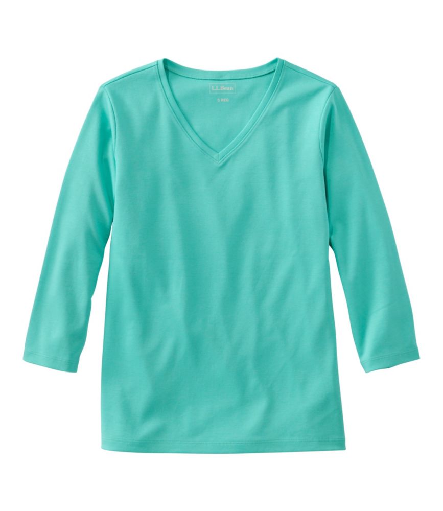 Women's L.L.Bean V-Neck, Three-Quarter-Sleeve