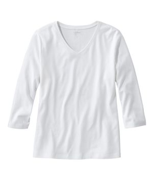 Women's L.L.Bean V-Neck, Three-Quarter-Sleeve