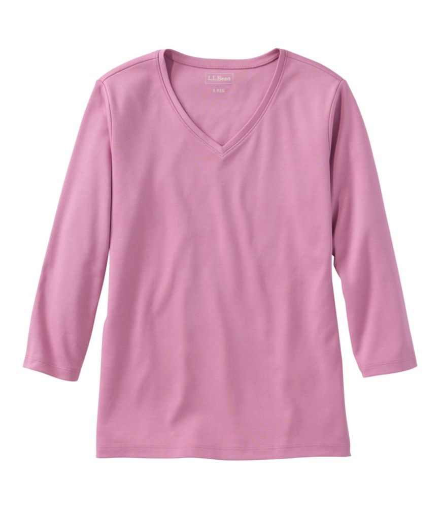 Women's L.L.Bean V-Neck, Three-Quarter-Sleeve