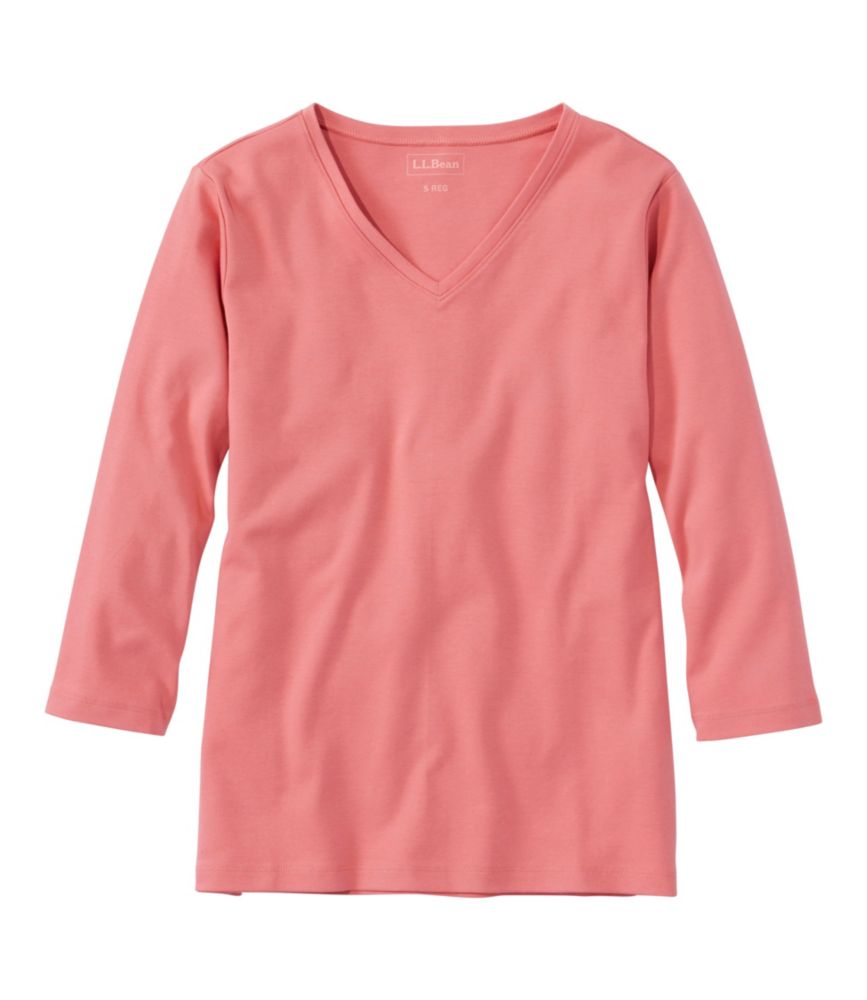 Women's L.L.Bean V-Neck, Three-Quarter-Sleeve