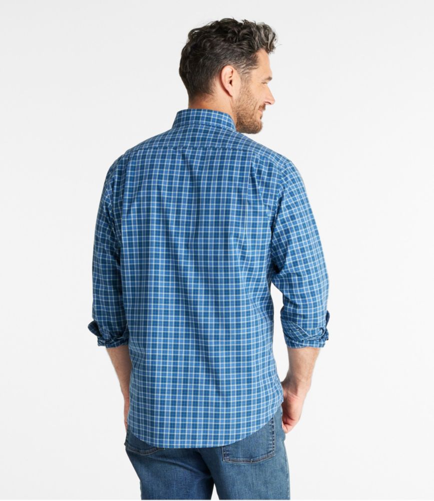 Men's Wrinkle-Free Kennebunk Sport Shirt, Slightly Fitted Check, Goldenrod, small image number 3