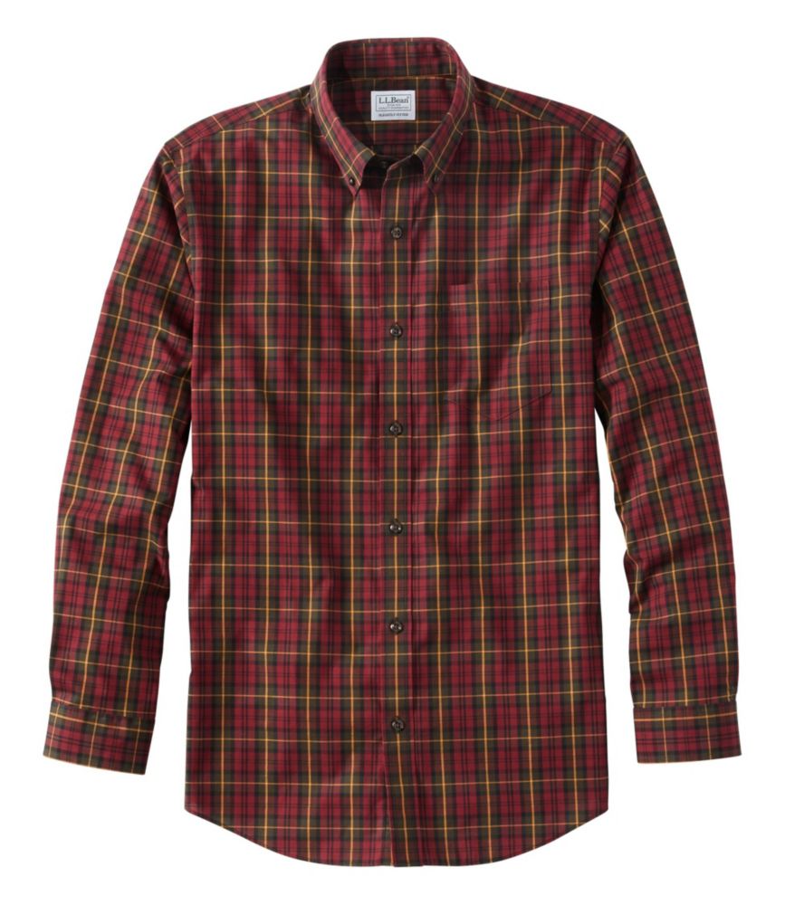 Men's WrinkleFree Kennebunk Sport Shirt, Slightly Fitted Check Dress