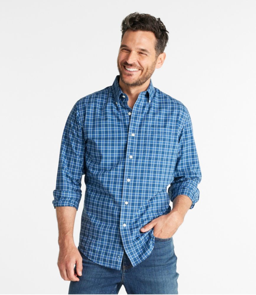 Men's Wrinkle-Free Kennebunk Sport Shirt, Slightly Fitted Check