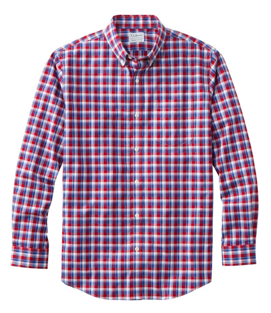 Men's WrinkleFree Kennebunk Sport Shirt, Slightly Fitted Check