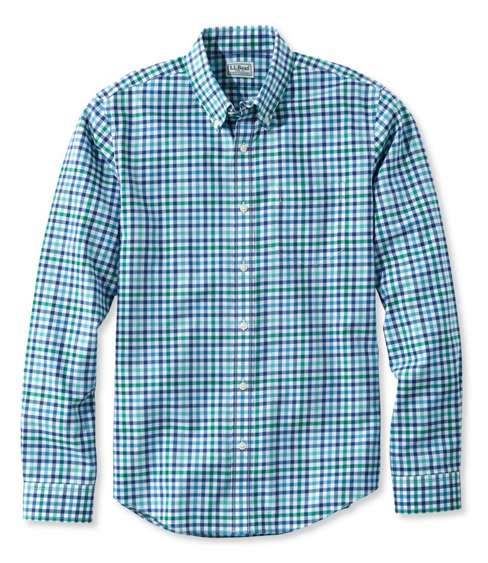 Men's Wrinkle-Free Kennebunk Sport Shirt, Slim Fit Check | Shirts at L ...