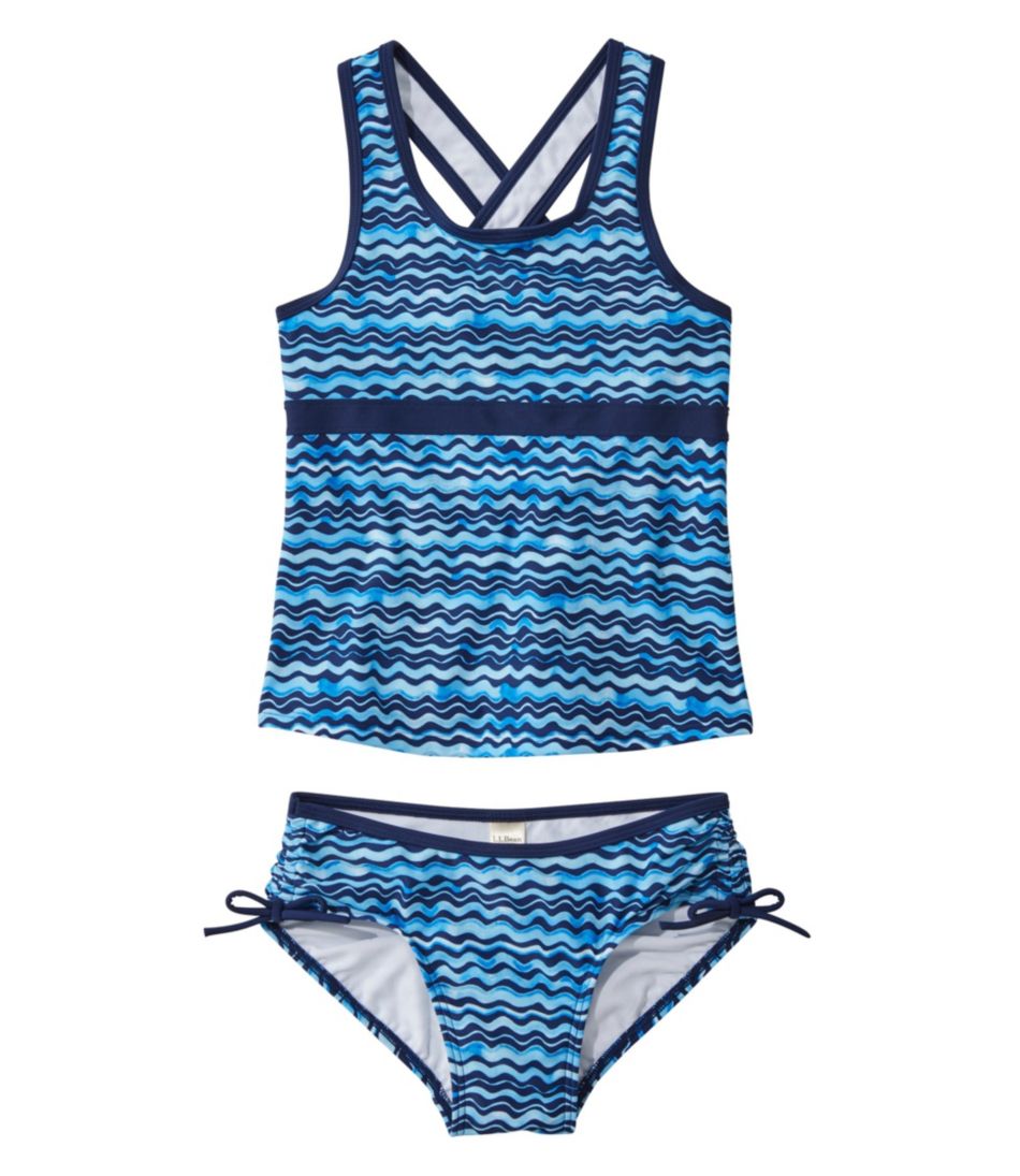 Girls' Tide Surfer Swimsuit, Two-Piece Print | Swimwear at L.L.Bean