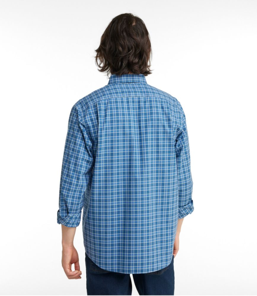 Men's Wrinkle-Free Kennebunk Sport Shirt, Traditional Fit Check, Bright Blue, small image number 3