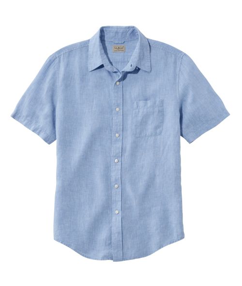 Men's L.L.Bean Linen Shirt, Slightly Fitted Short-Sleeve at L.L. Bean