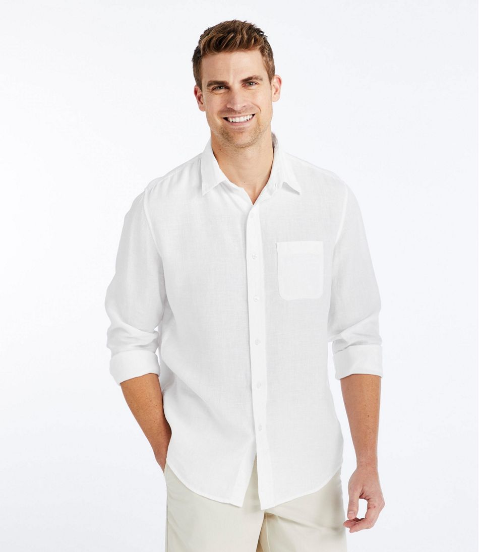 Men's L.L.Bean Linen Shirt, Slightly Fitted Long-Sleeve | Shirts at L.L ...