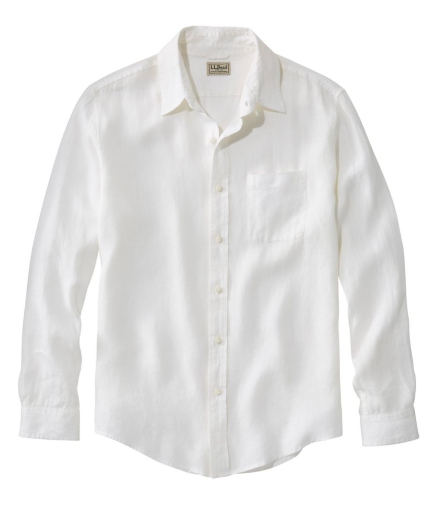 white fitted linen shirt