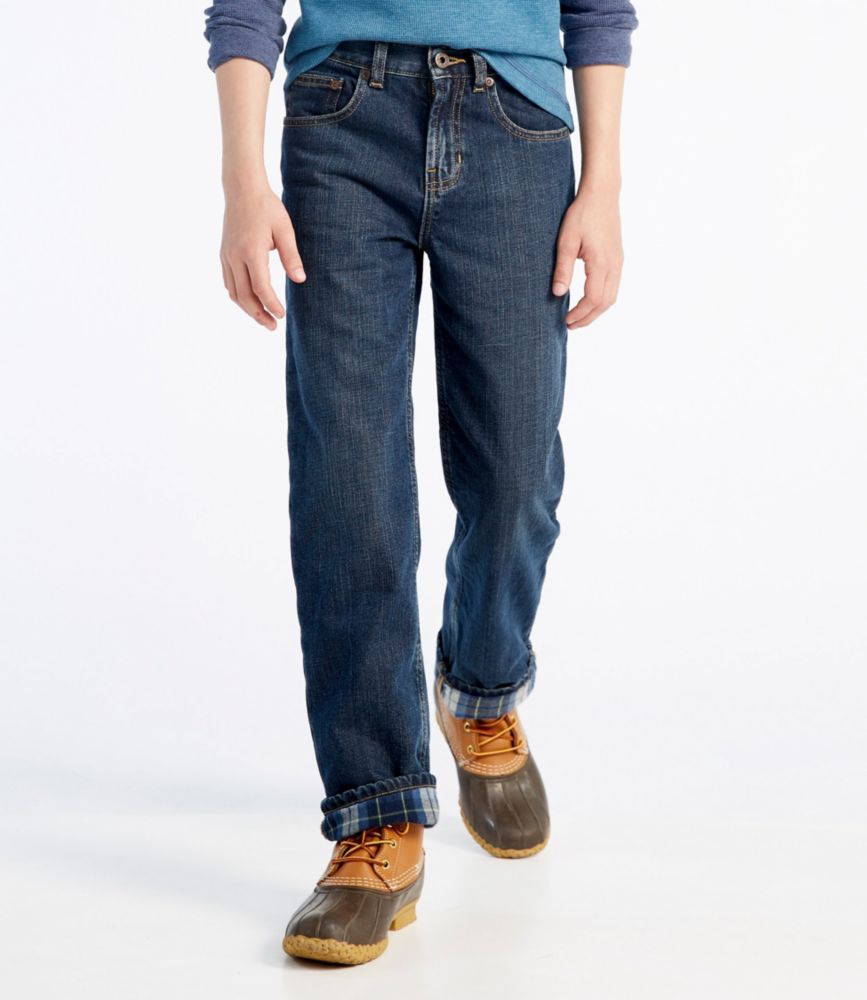 kids flannel lined jeans