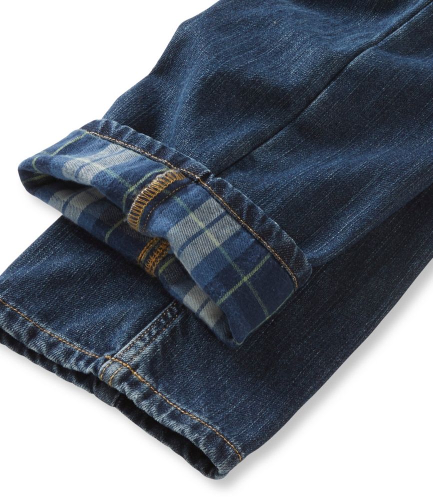 Straight Leg Jeans, Flannel-Lined