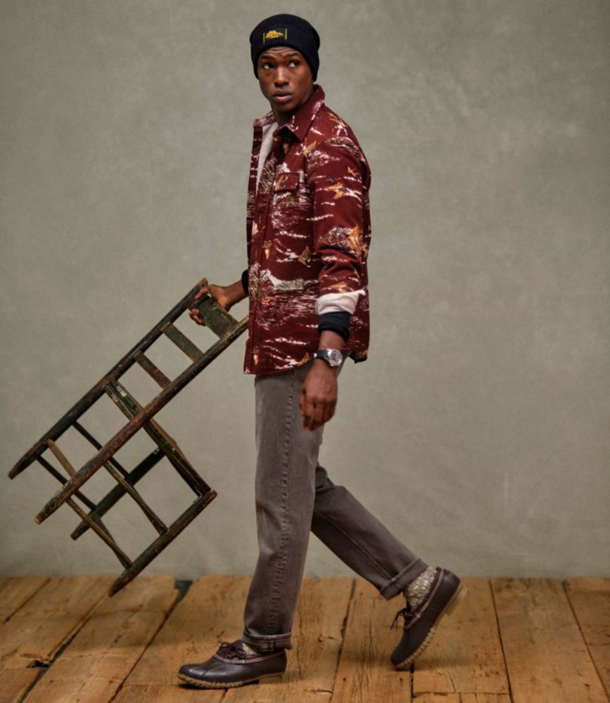 Men's Signature 1933 Chamois Cloth Shirt, Slim Fit, Pattern, Brassy Olive, small image number 8