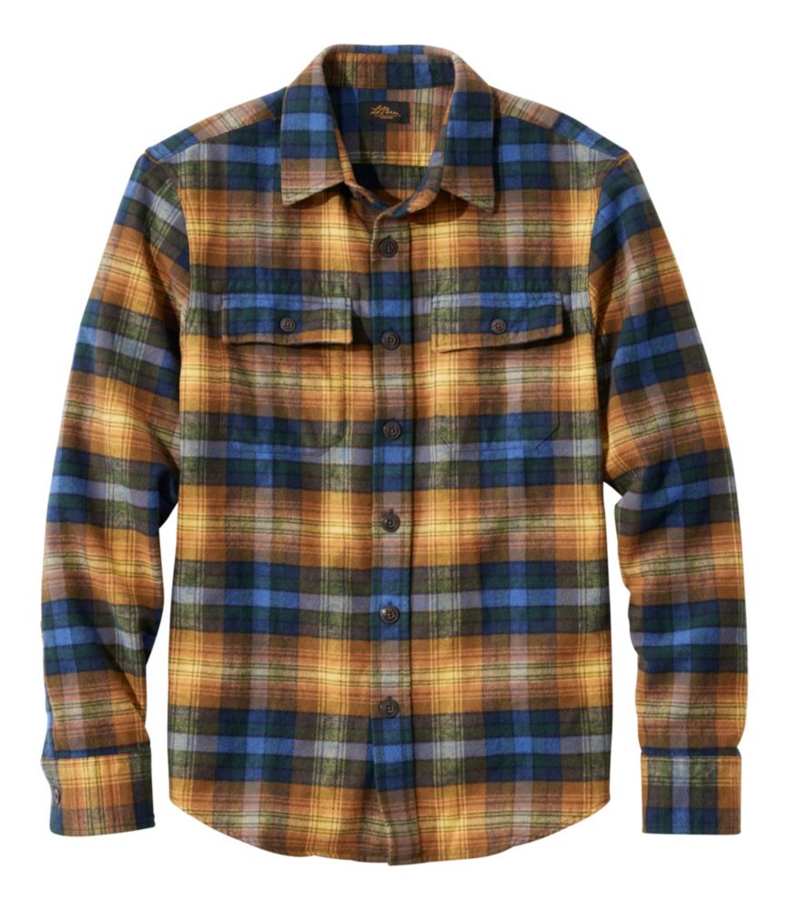 Men's Signature 1933 Chamois Cloth Shirt, Slim Fit, Pattern, Brassy Olive, small image number 1