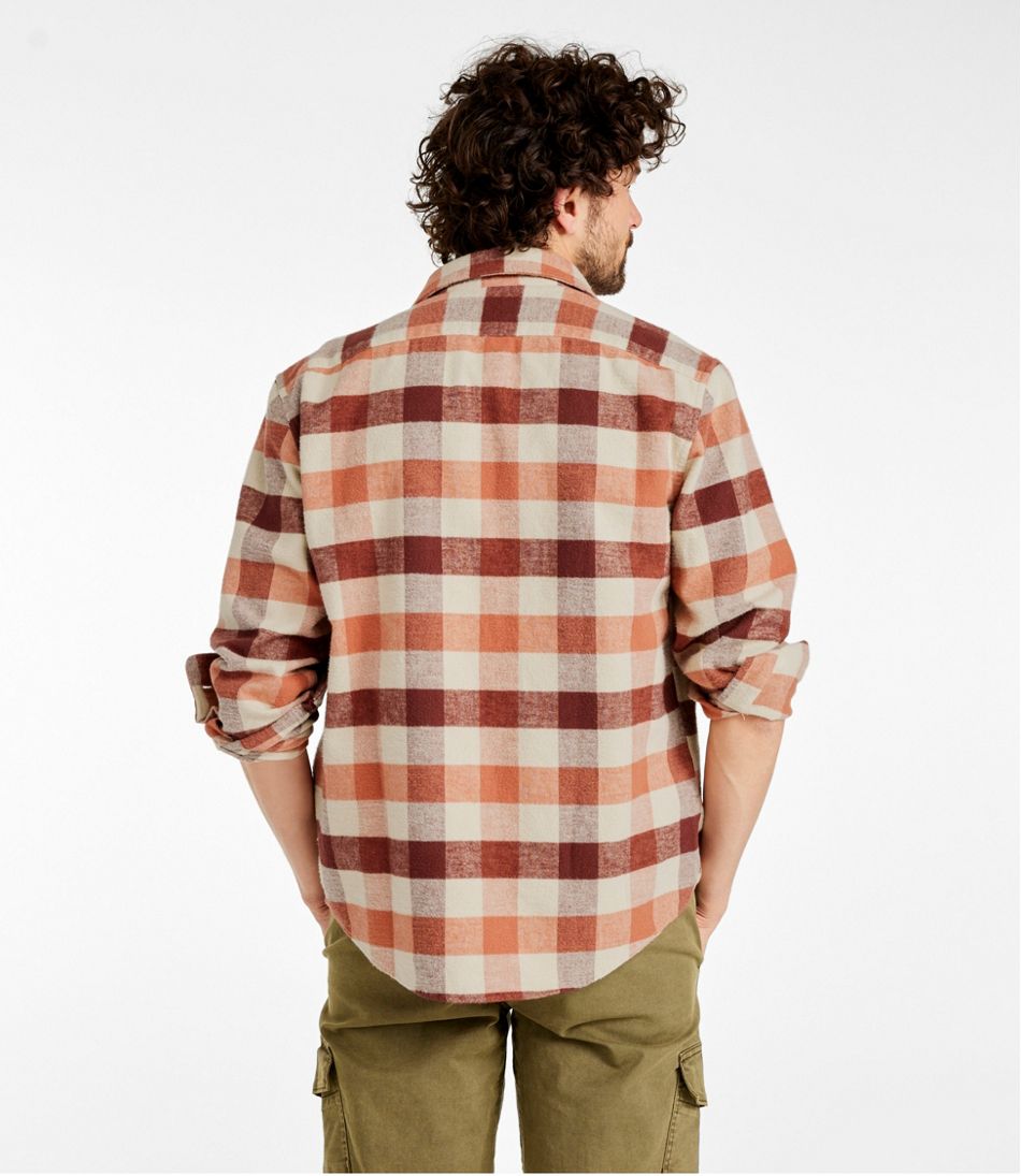 Chamois Shirt Mens Flannel Thick Rugged Work Stretch Button Pocket True Fit