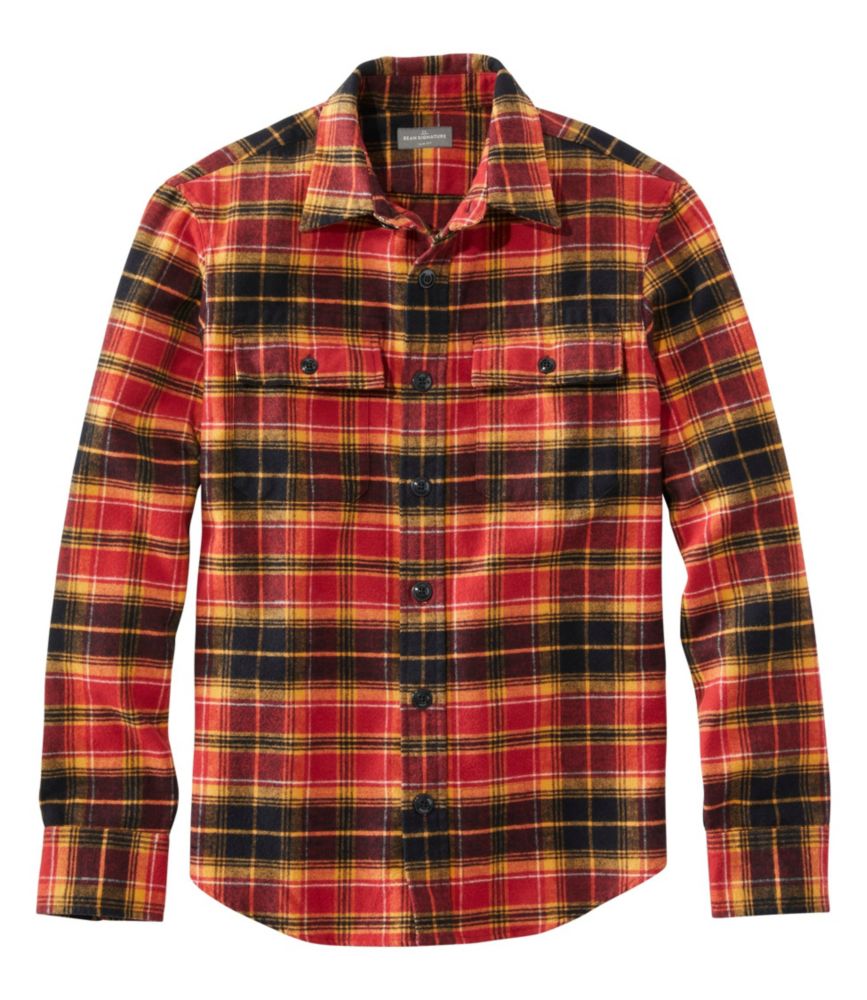 Men's Signature 1933 Chamois Cloth Shirt, Slim Fit, Plaid Shirts at L