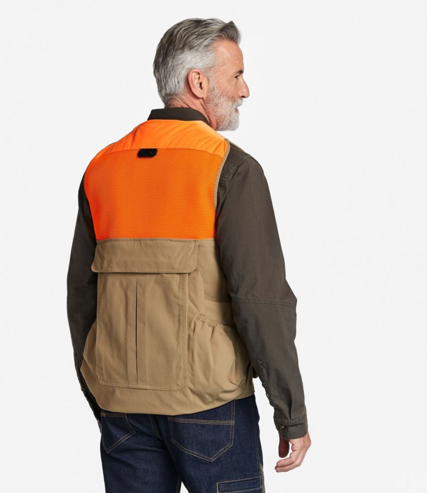 Men's Double L® Upland Hunter's Vest, Nylon, Dark Khaki/Hunter Orange, small image number 3