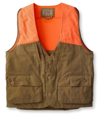 Men's Double L® Upland Hunter's Vest, Waxed Cotton