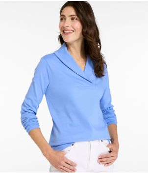 Women's L.L.Bean Pullover, Long-Sleeve Shawl Collar