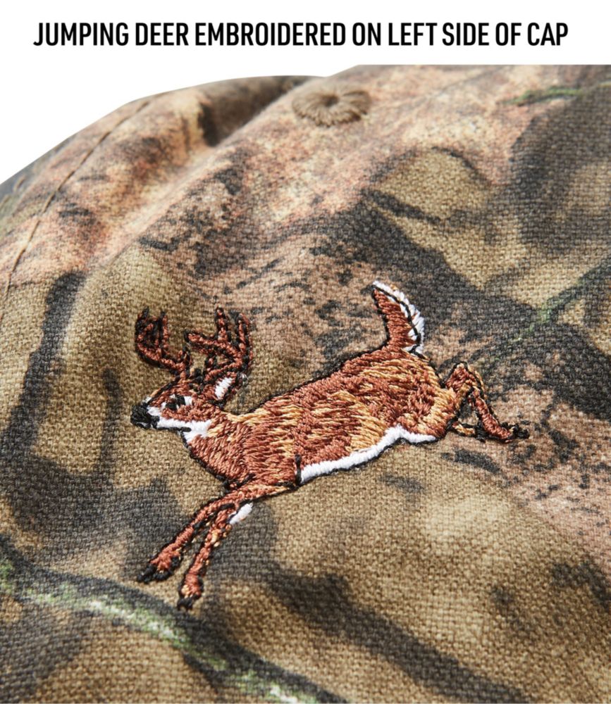 Adults' Maine Inland Fisheries and Wildlife Camouflage Baseball Hat, Jumping Deer, Mossy Oak Break-Up Country, small image number 2