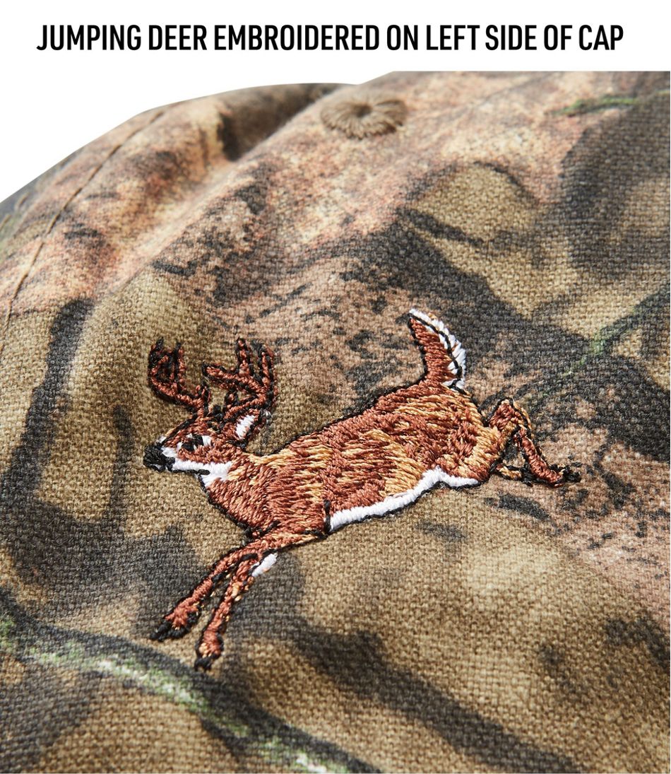 Adults' Maine Inland Fisheries and Wildlife Camouflage Baseball Hat, Jumping Deer