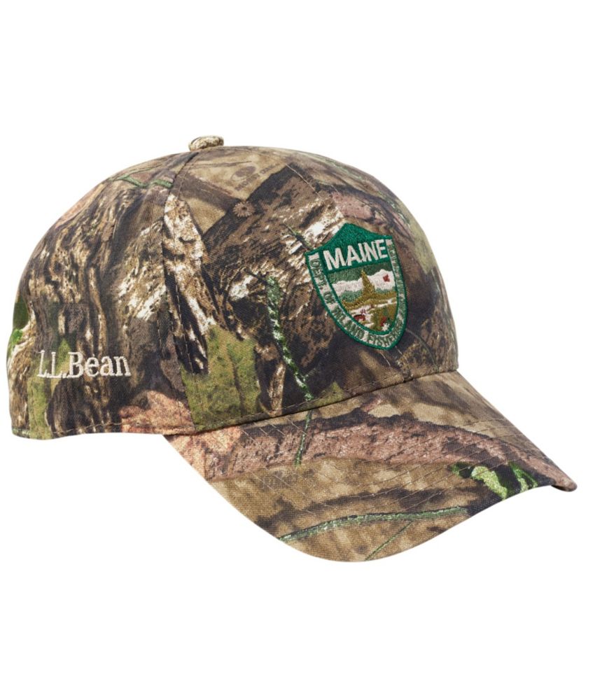 Adults' Maine Inland Fisheries and Wildlife Camouflage Baseball Hat, Jumping Deer, Mossy Oak Break-Up Country, small image number 1