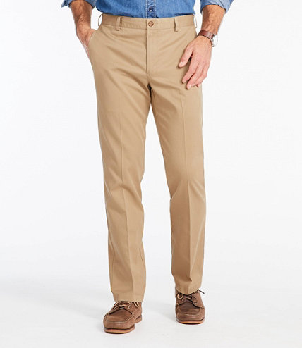 Men's Wrinkle-Free Double L Chinos, Standard Fit Plain Front | Free ...