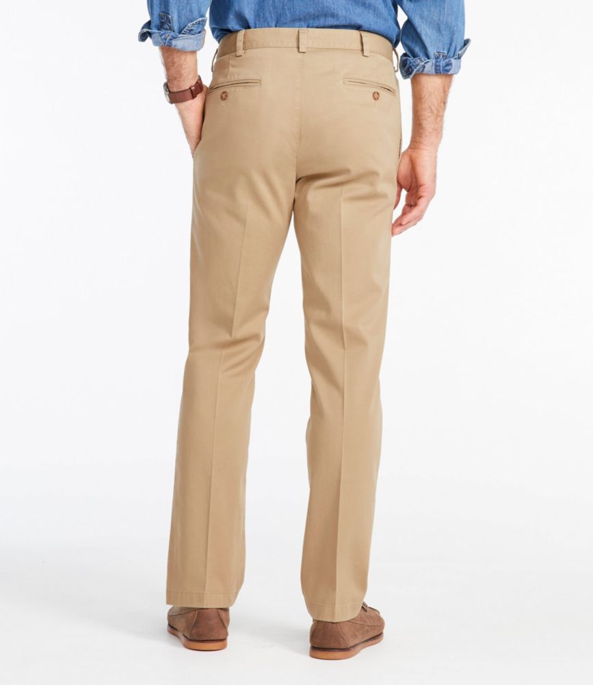 Men's Wrinkle-Free Double L® Chinos, Standard Fit, Plain Front, Dark Khaki, small image number 3