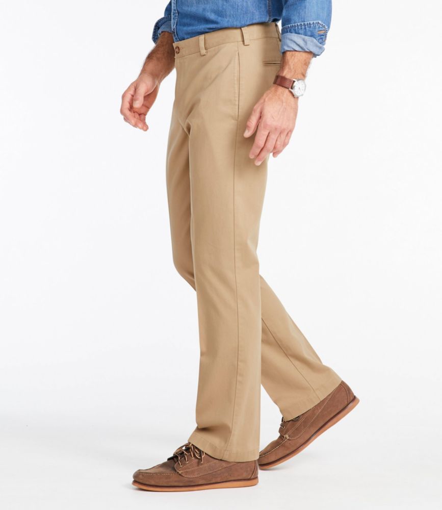 Men's Wrinkle-Free Double L® Chinos, Standard Fit, Plain Front, Dark Khaki, small image number 4