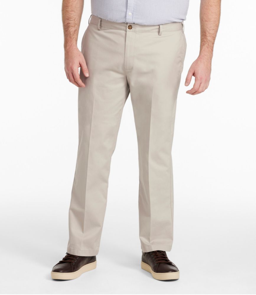 Men's Wrinkle-Free Double L® Chinos, Standard Fit, Plain Front, Khaki, small image number 5