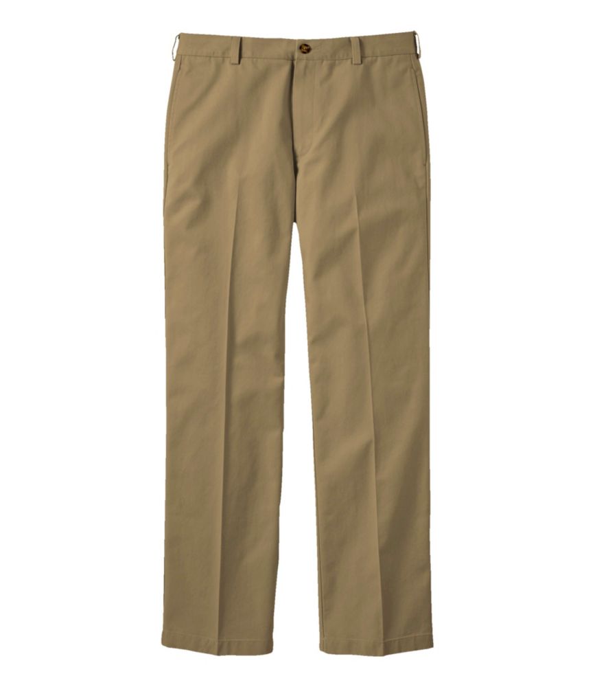 Men's Wrinkle-Free Double L® Chinos, Standard Fit, Plain Front, Dark Khaki, small image number 1