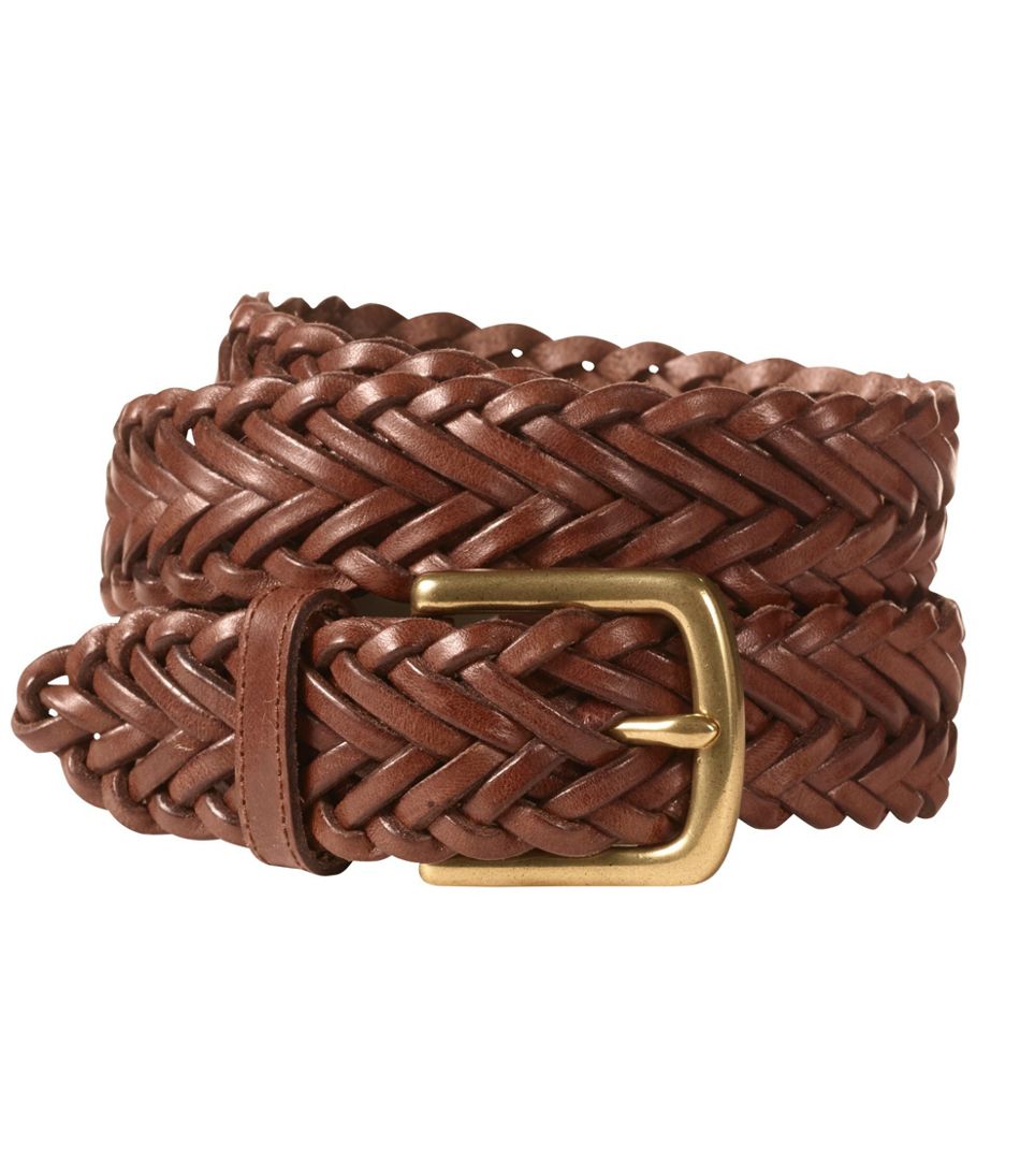 mens braided leather belt brown        <h3 class=