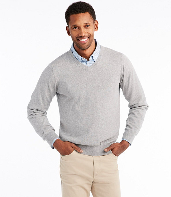 Cotton Cashmere V-Neck Sweater | L.L.Bean for Business