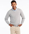 Cotton Cashmere V-Neck Sweater, Navy, small image number 1